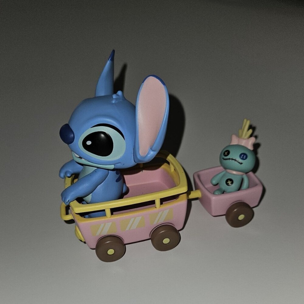 Miniso Disney Stitch Trip + Scrump Doll Figures in Wagons Lot (Blind Bag Toys)